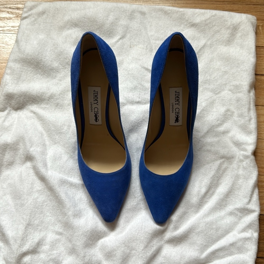 Jimmy Choo Romy 85 Pointed-Toe Pumps - Picture 4 of 7
